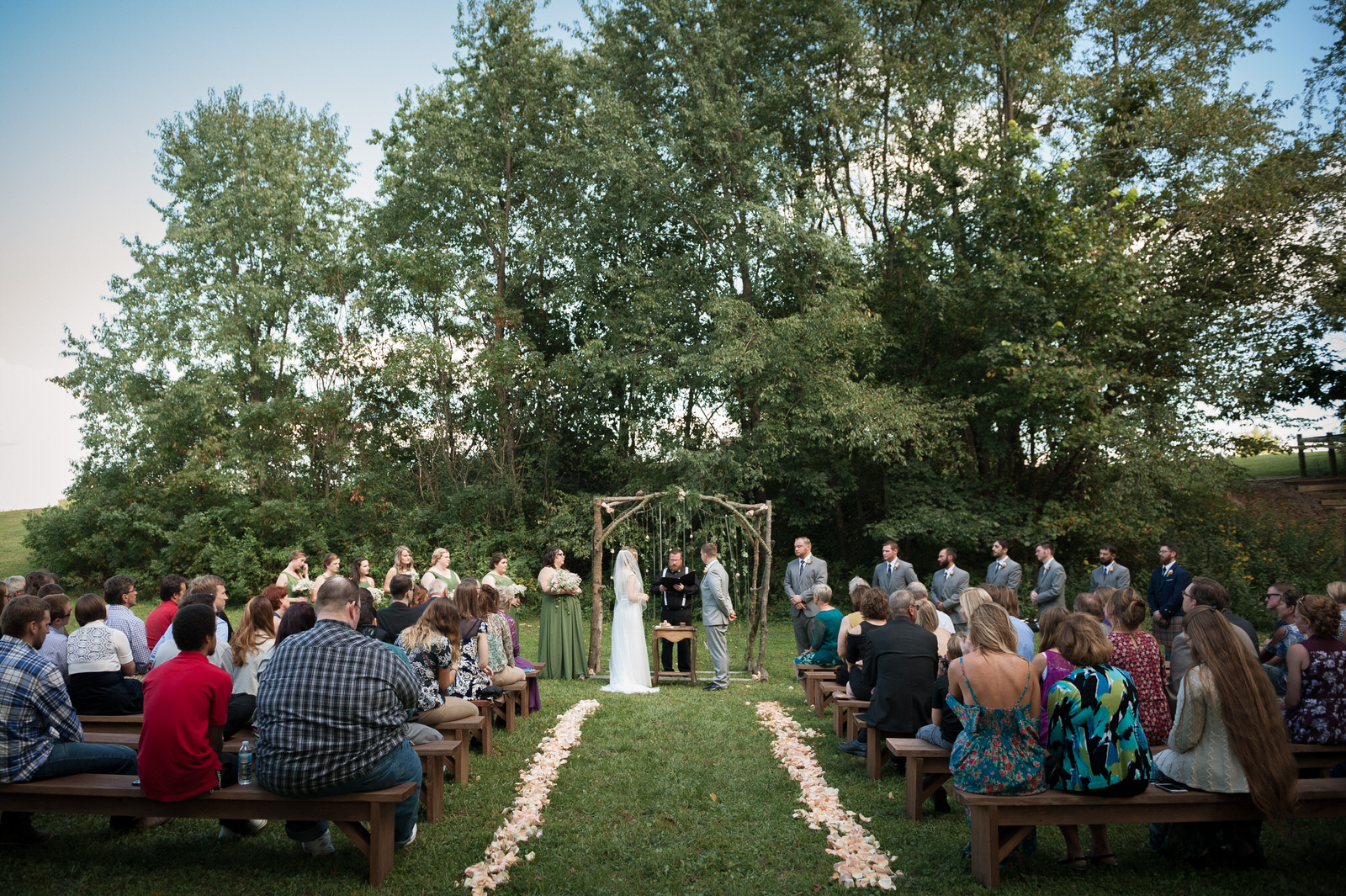 Hocking-hills-athens-lancaster-logan-ohio-wedding-photography-photographer-marriage-heart of the country-outdoors-princess-bride-ceremony-bright-sun