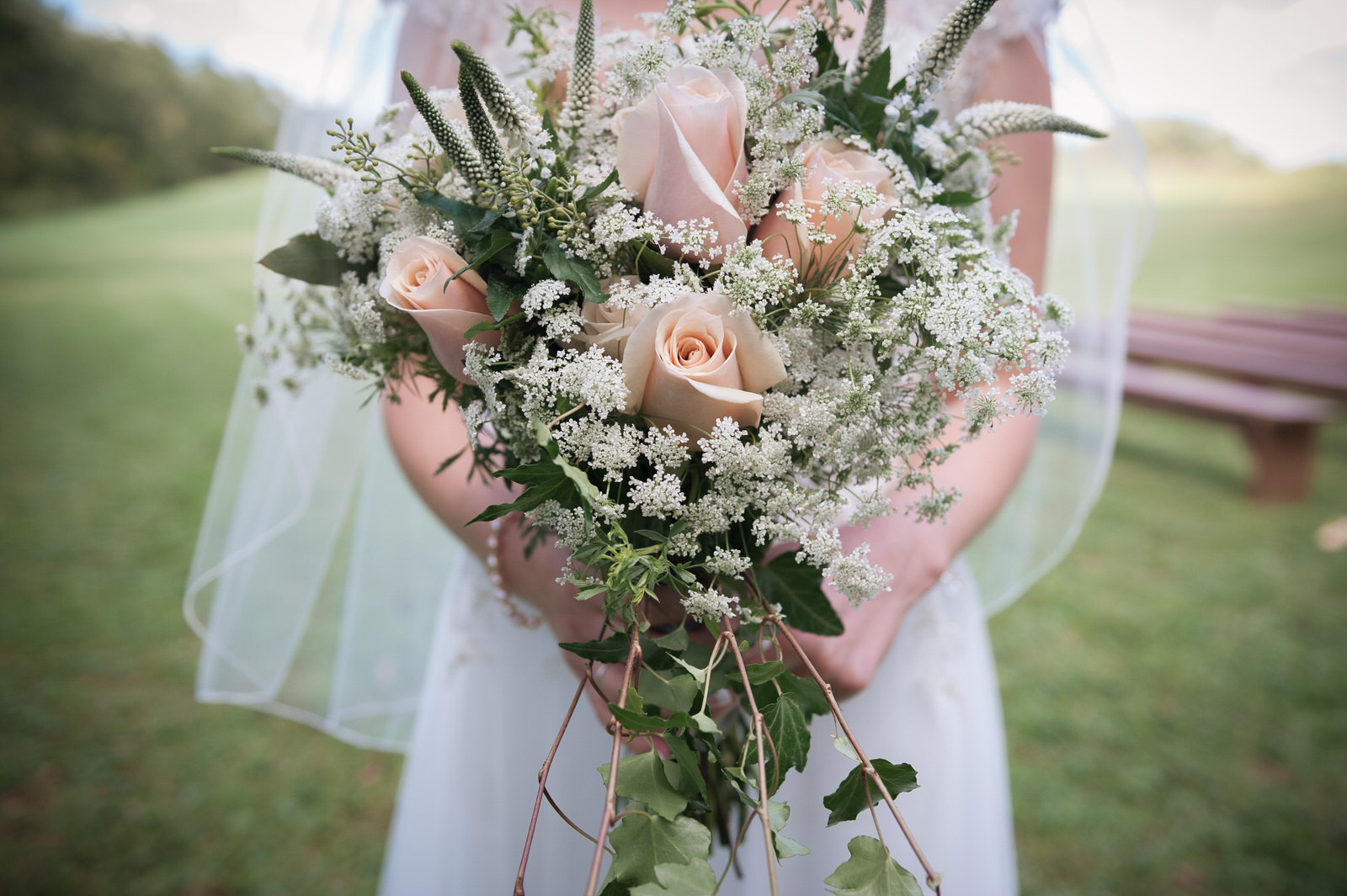 Hocking-hills-athens-lancaster-logan-ohio-wedding-photography-photographer-marriage-heart of the country-outdoors-princess-bride-flowers-pink rose-babies breath