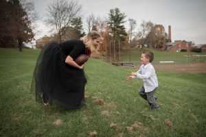 Family photographer in Athens Ohio with fall football game