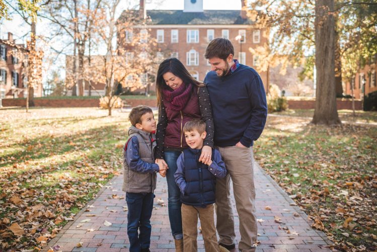 Family portrait photography at Ohio University