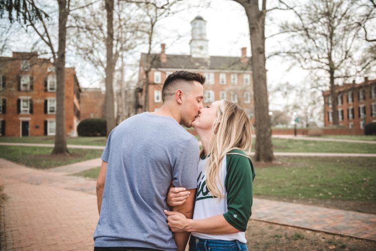 Engagement session for wedding at Ohio University
