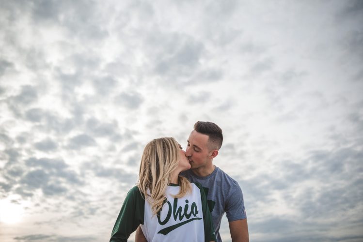 Engagement session up in the clouds in Athens Ohio