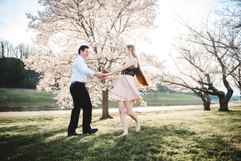 Athens Cherry Trees Engagement