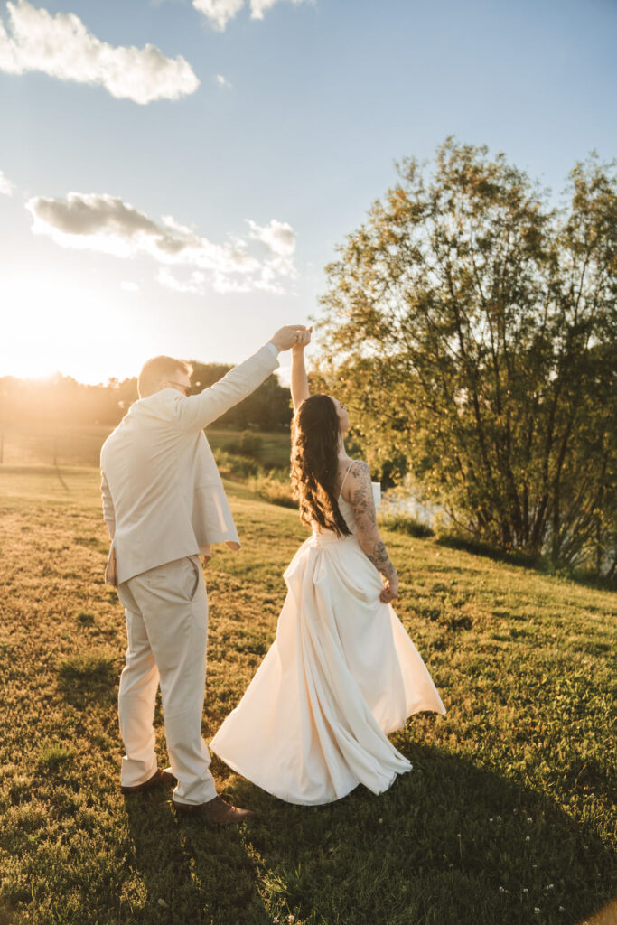 Cincinnati highland cow farm wedding