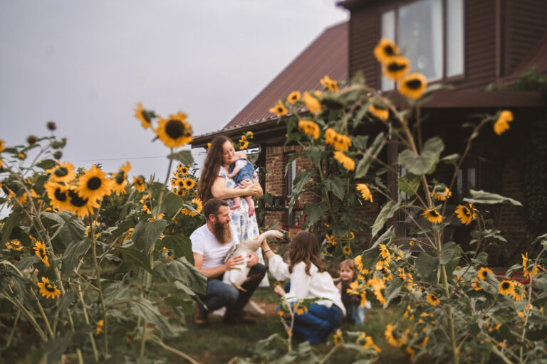 Family Photos With Newborn and Toddler and teen